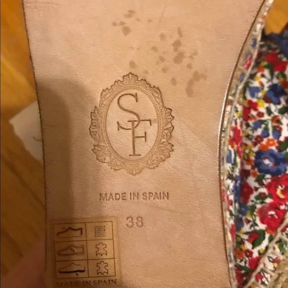 New Sarah Flint Elena Floral espadrilles size 38 - Picture 8 of 9